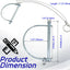Pack 2 Pasadores Bloqueo Acoplador Anillo Antipérdida 1/4x3.2 pulg