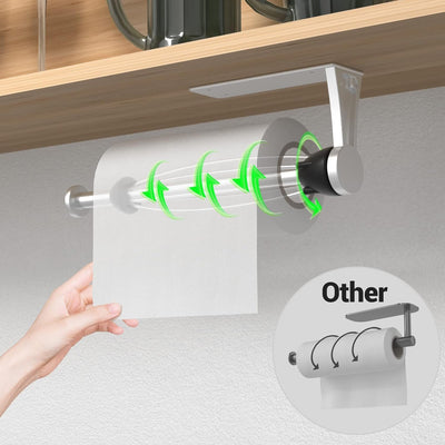 Soporte para toallas de papel con amortiguación para cocina y baño
