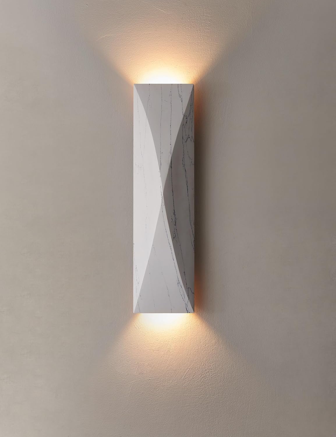 Aplique pared mármol 15.75pulg estilo nórdico sala dormitorio