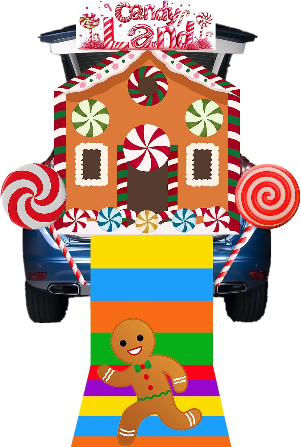 Kit decoración tronco caramelo para automóvil Halloween marrón
