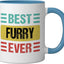Taza Cerámica Furry Azul/Blanco
