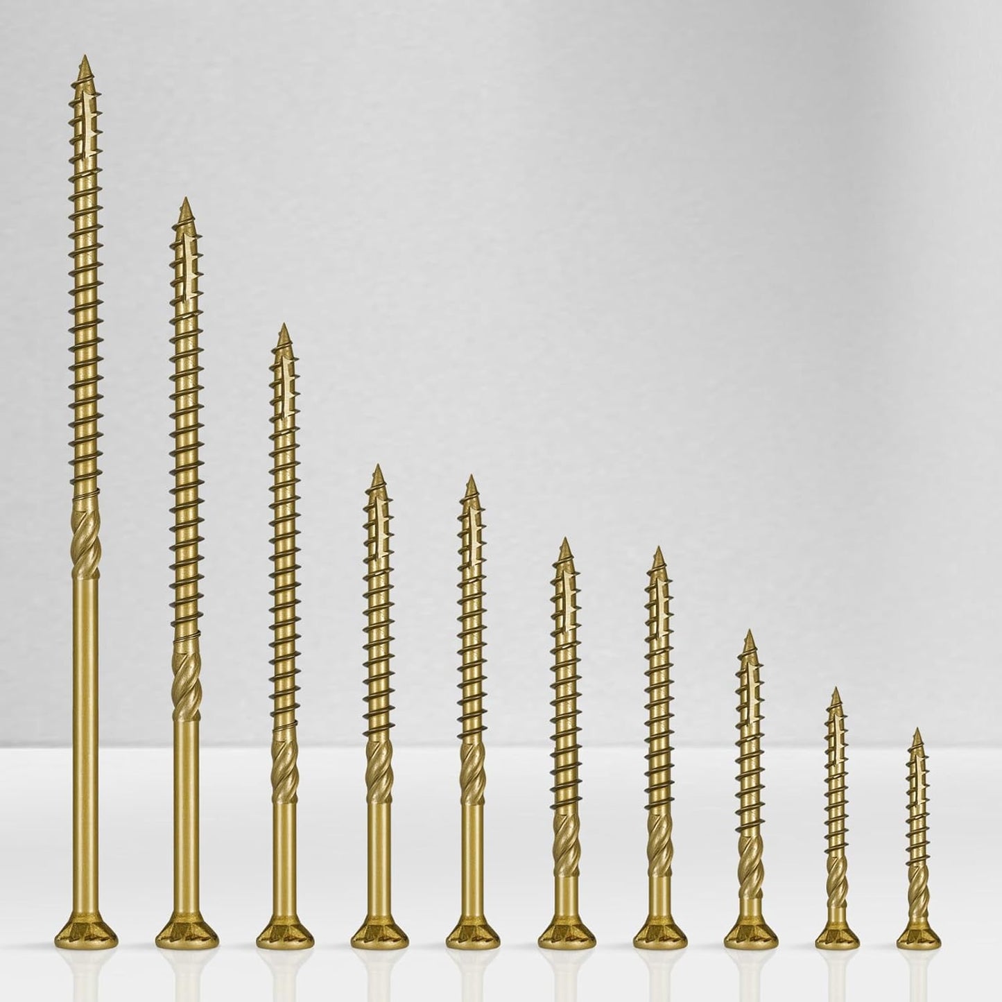Tornillo madera #9x2 cubierta dorada T25 Star Drive
