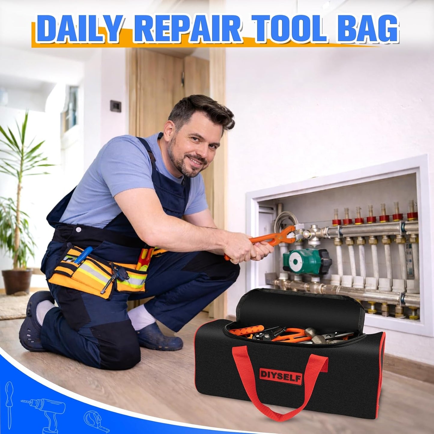 3 Pzas Bolsas Herramientas Portátiles 13pulg Impermeables