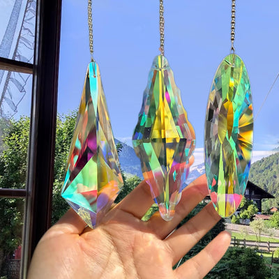 3 Prismas Cristal 5pulg Colgantes Ventana Decoración
