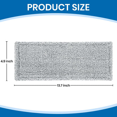 3 Pzas Almohadillas Microfibra para Cubo Fregona 13pulg Gris