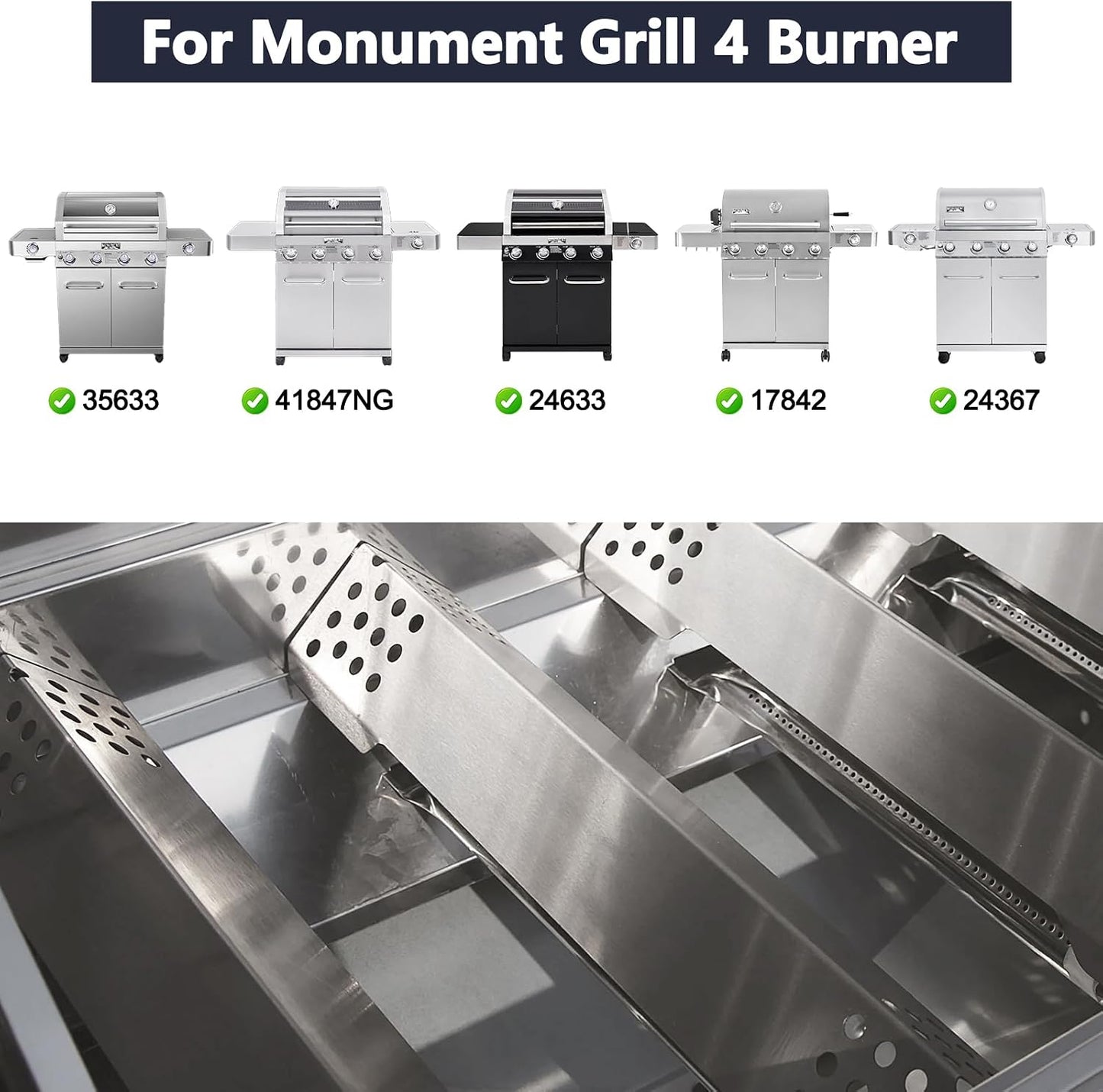 Piezas parrilla Monument Grill 4 quemadores acero inox