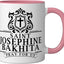 Taza cerámica de santo africano St Josephine Bakhita rosa/blanca