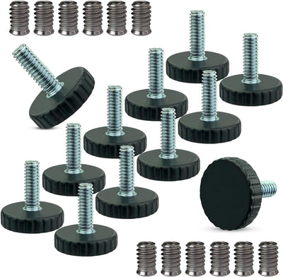 Niveladores patas 1/4-20 s con tuercas para muebles
