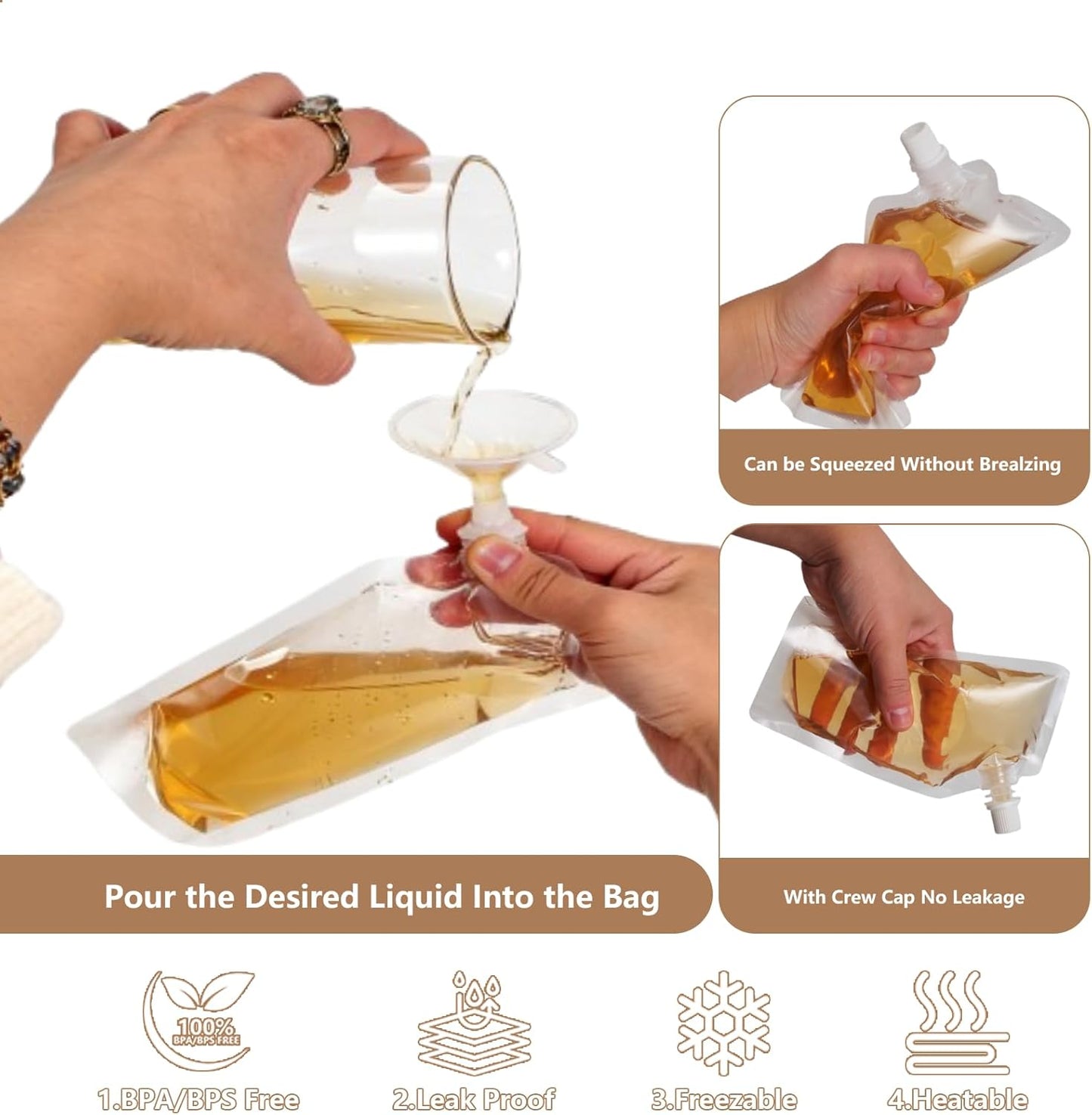 Frascos plástico reutilizables sin BPA 8 oz 40 unidades