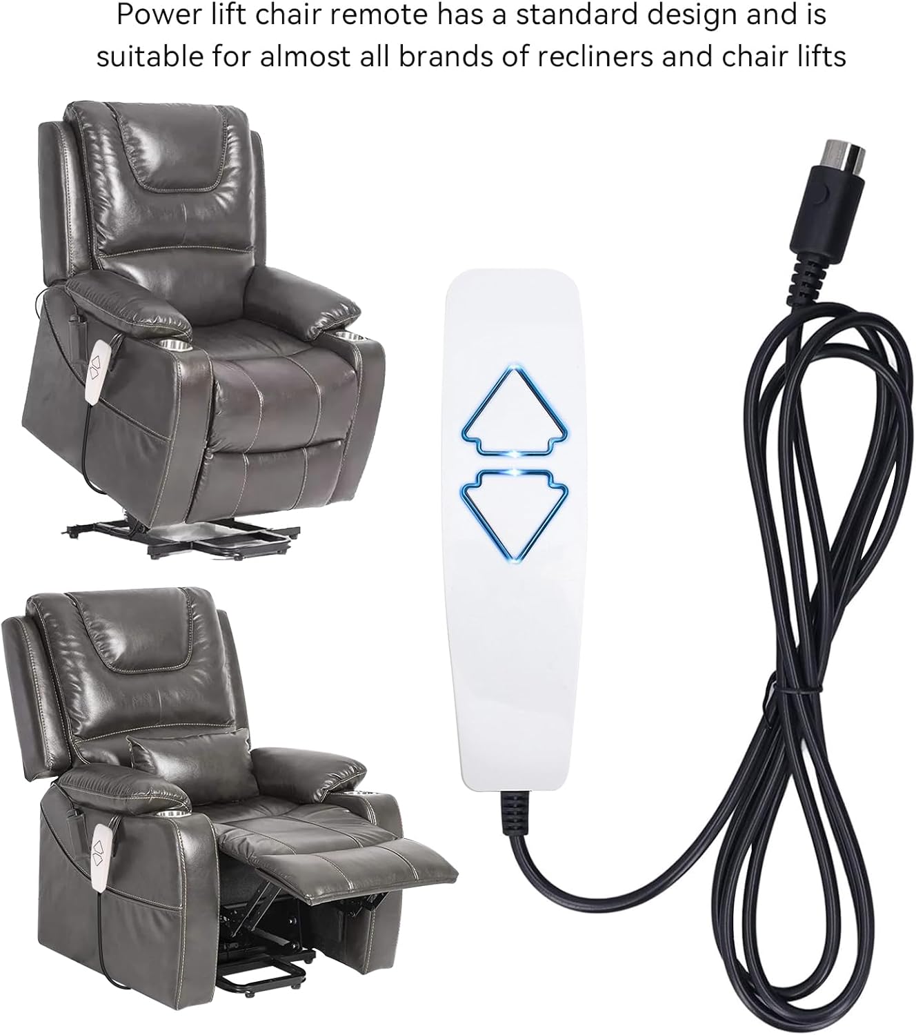 Control remoto silla elevadora 2 botones enchufe 5 pines