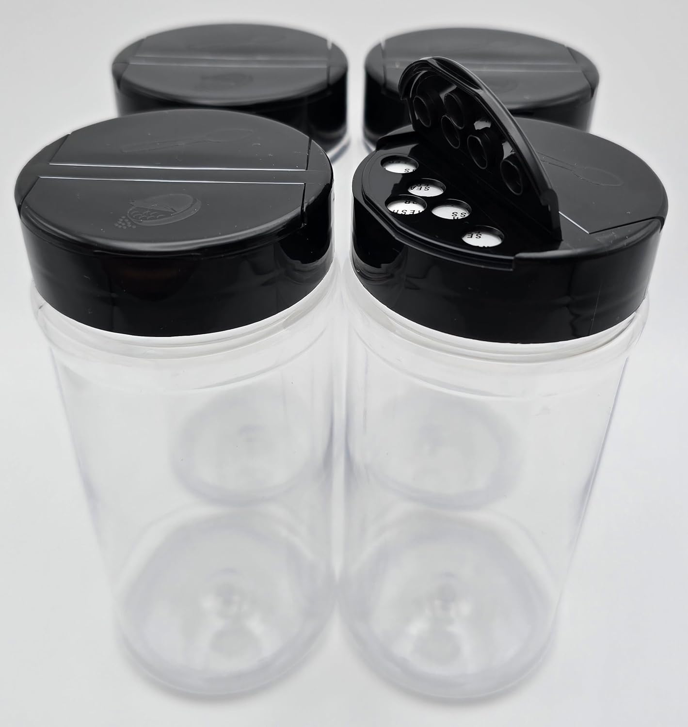 Tarros de condimentos 16 oz con tapas dobles paquete de 4