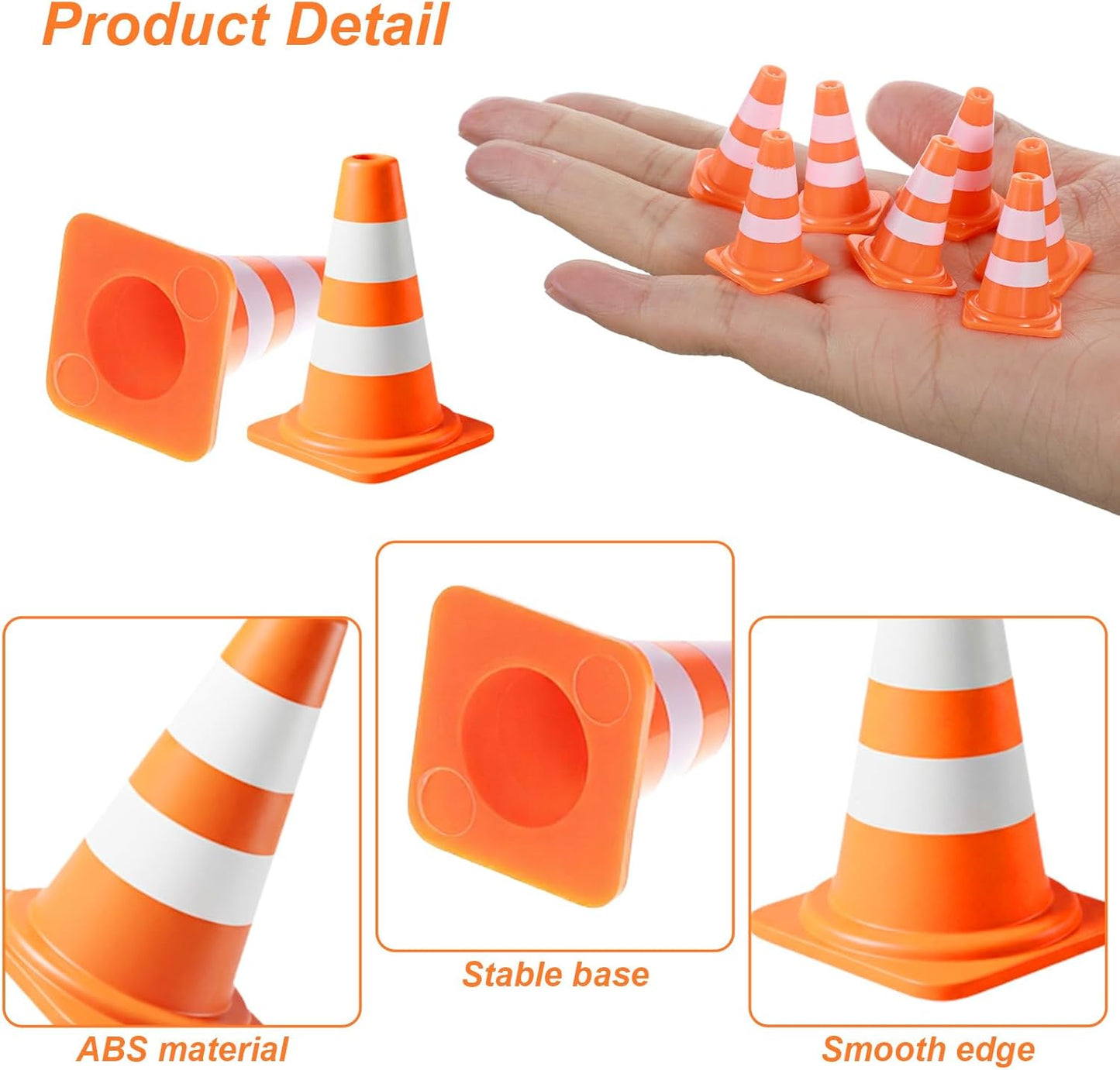 30 Mini Conos Naranjas 1pulg para Barricadas Carretera