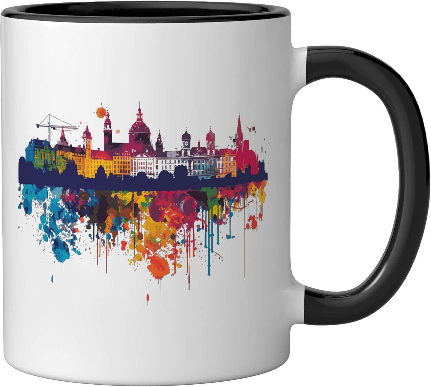 Taza cerámica Baden-Baden negra/blanca