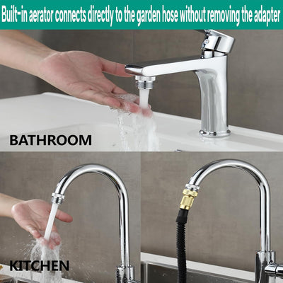 Adaptador grifo manguera jardín con aerador 3/4 pulg cromado