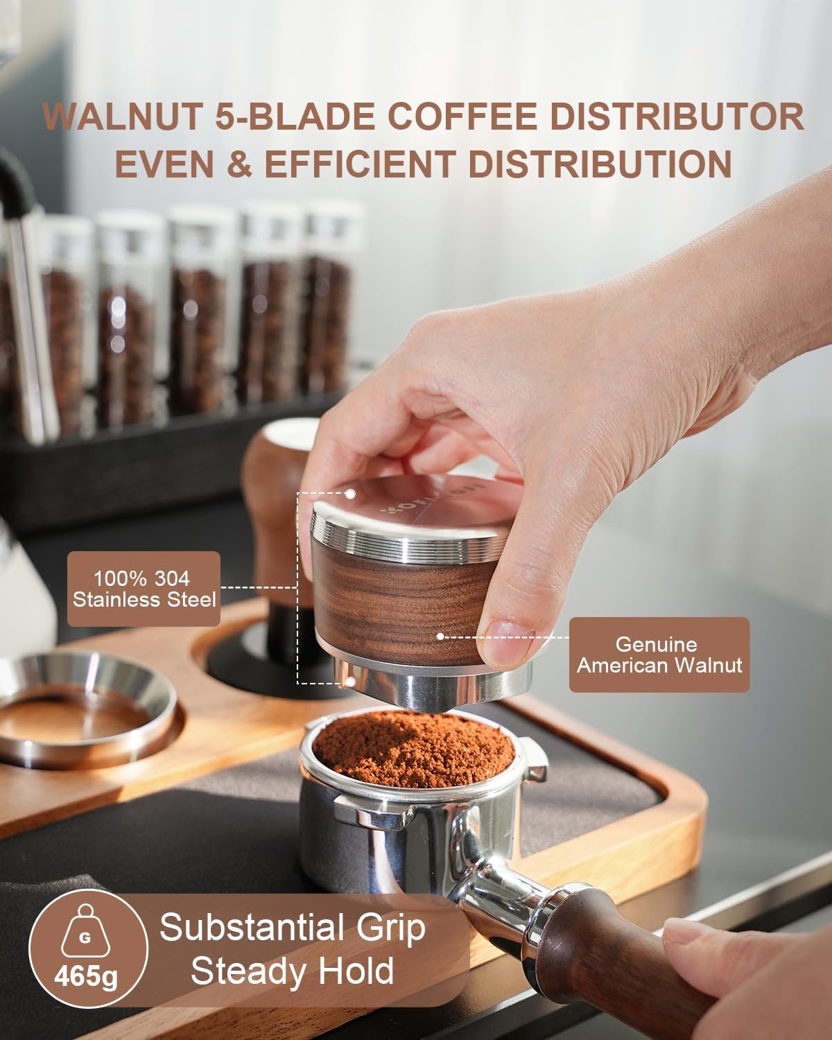 Distribuidor café expreso acero inox 2.098pulg