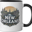 Taza cerámica New Orleans vintage negro/ blanco