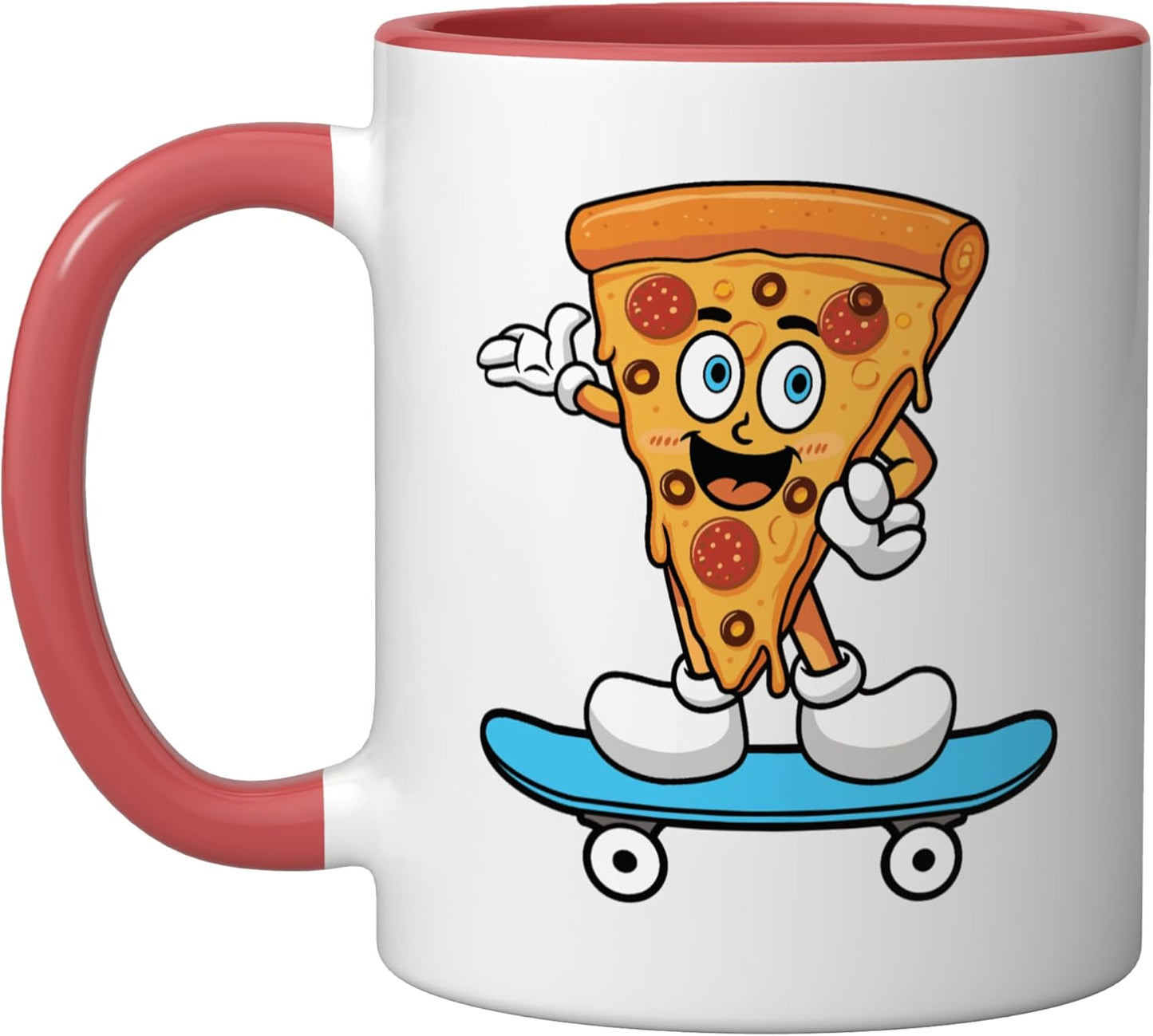 Taza Cerámica Pizza para Niños Roja/Blanca