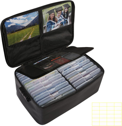 Caja ignífuga fotos 18 fundas 5x7pulg con cerradura