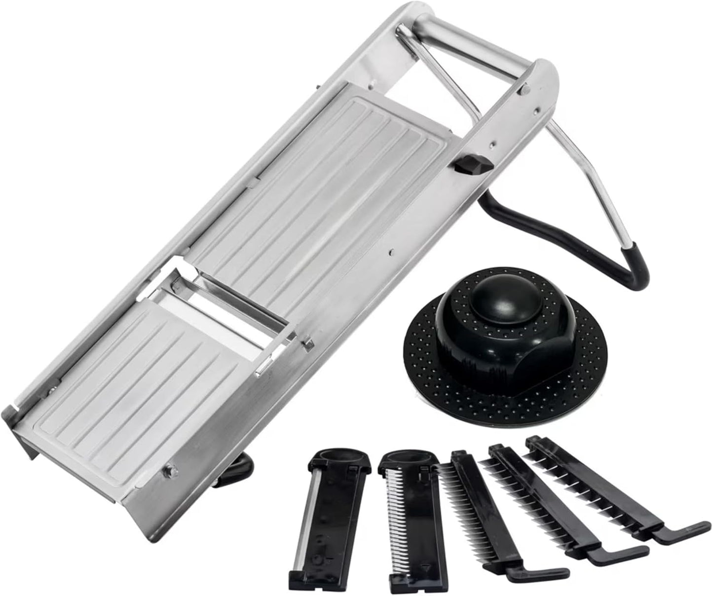 Juego rebanadora mandolina acero inox 5 cuchillas plegable