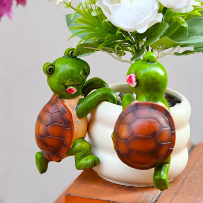 2 Pzas Abrazadera Tortuga para Maceta Colgante Jardín