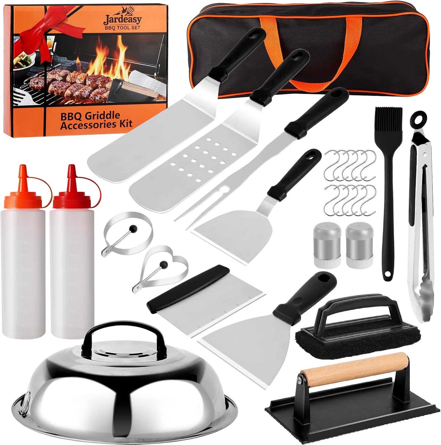 Set 29 Pzas Herramientas Parrilla Acero Inox Resistentes