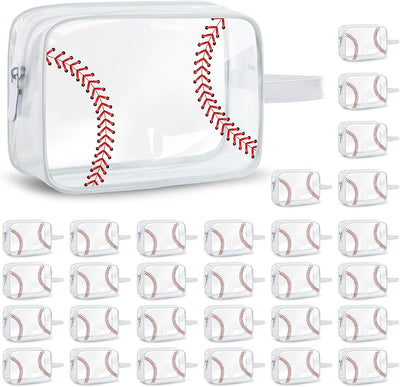 Bolsa cosméticos sóftbol 16 pzas transparente impermeable