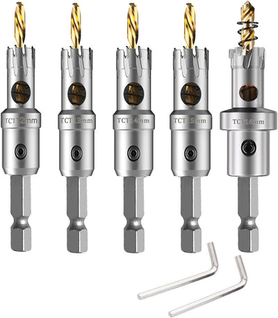 Kit sierra perforadora carburo tungsteno brocas HSS para acero inox