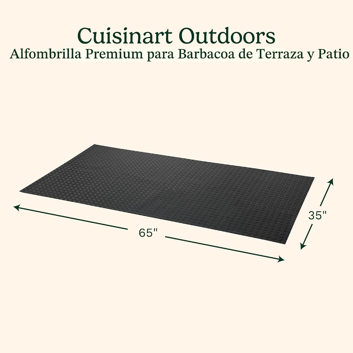 Tapete antideslizante para terraza parrilla 65x36pulg