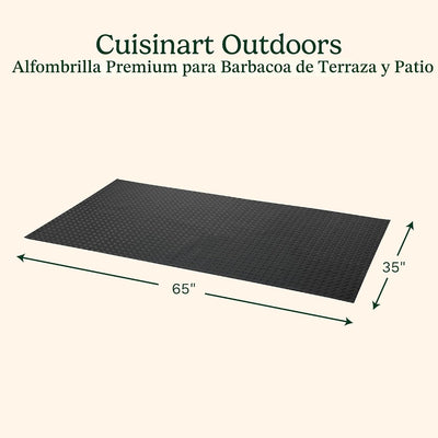 Tapete antideslizante para terraza parrilla 65x36pulg