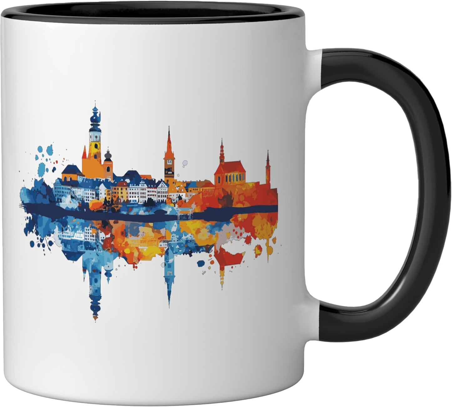 Taza Cerámica Negro/Blanco