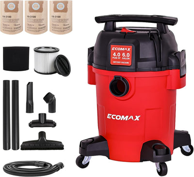 Aspiradora húmeda y seca 6gal 4HP silenciosa portátil