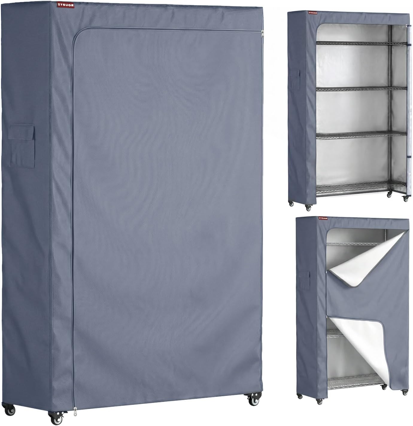 Cubierta estante alambre 36x24x72pulg 600D con cremalleras