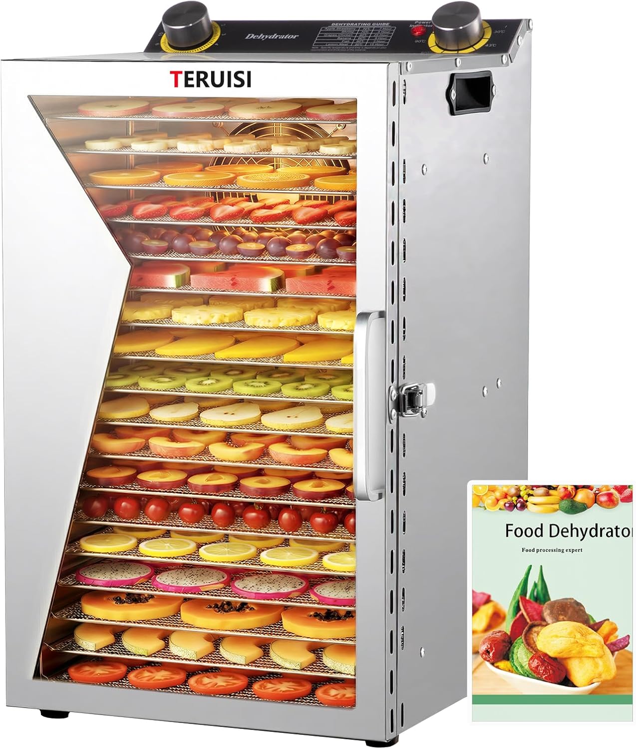 Deshidratador alimentos 18 bandejas acero inox con temp 190°F