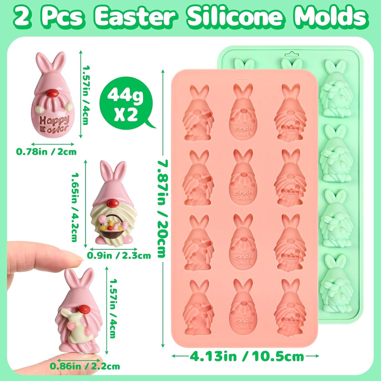 Molde silicona Pascua 24 cavidades mini conejo