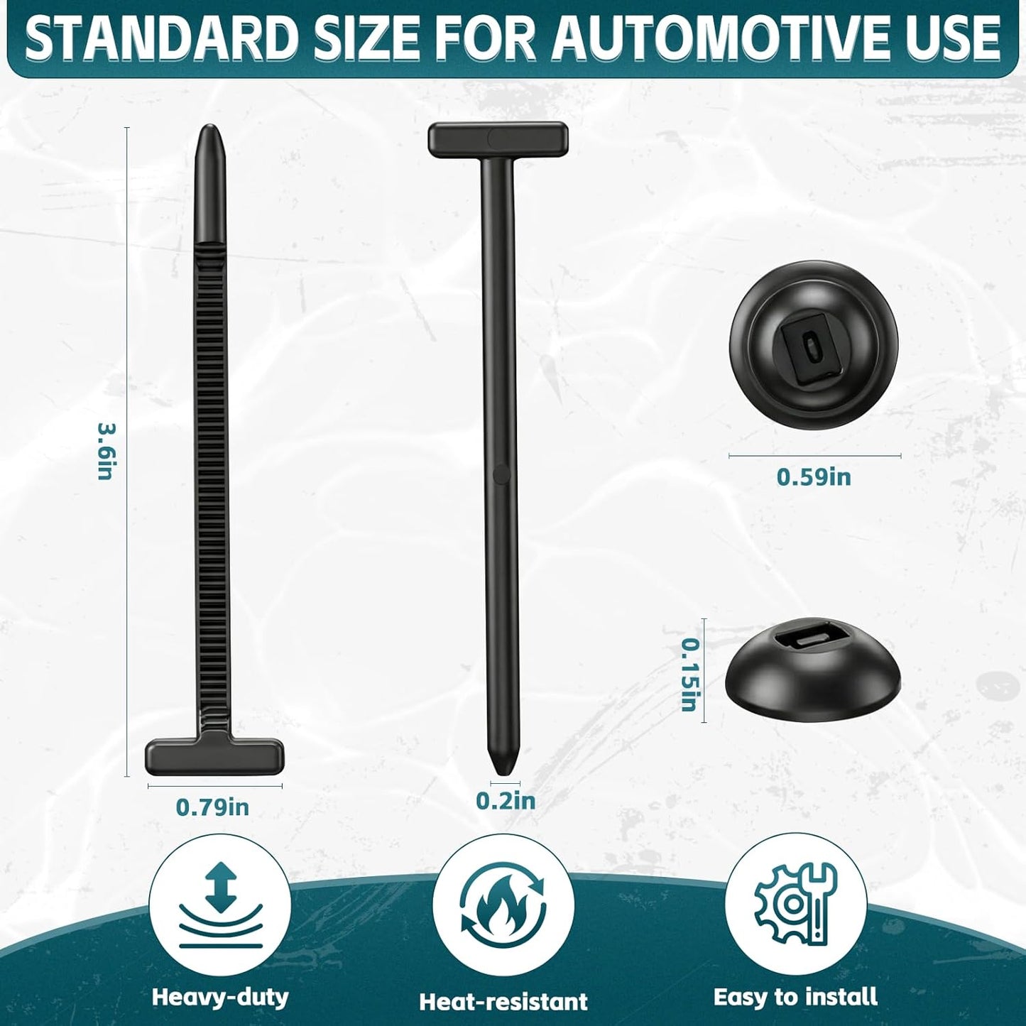 100 Hebillas universales para cables con caja de almacenamiento