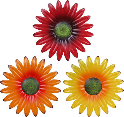 Decoración pared flores metal 9pulg colgantes para jardín cocina
