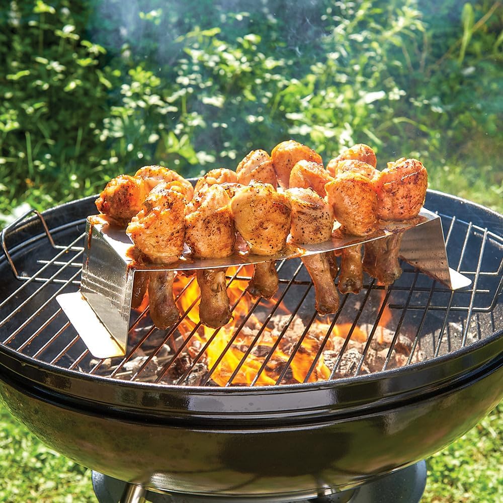 Perchero para asar pollo y jalapeño