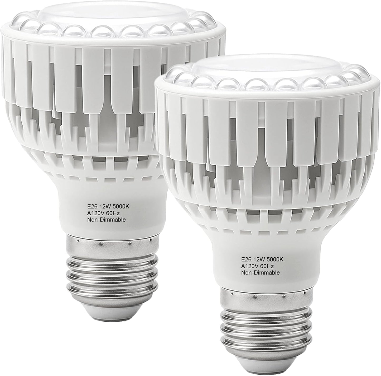 Bombilla LED E26 espectro completo 5000K para plantas 12W paquete 2