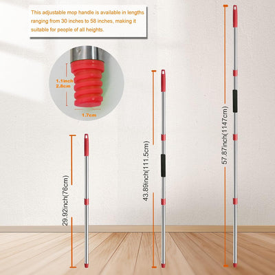 Repuesto mango trapeador 30-58pulg acero inox duradero