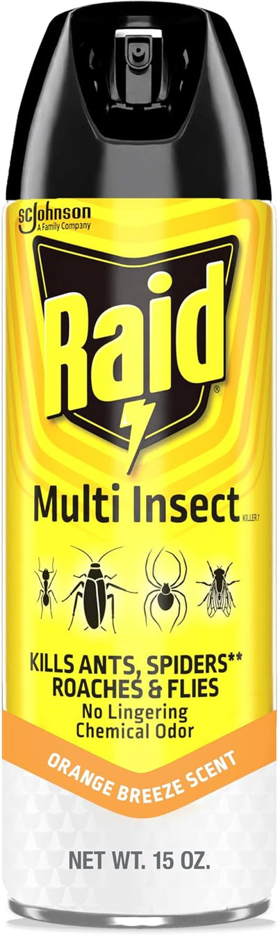 Raid Asesino Insectos 15oz Brisa Naranja