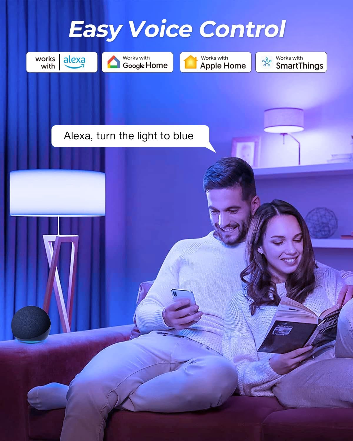 Bombilla inteligente E12 RGB para candelabro comp Apple Home Alexa