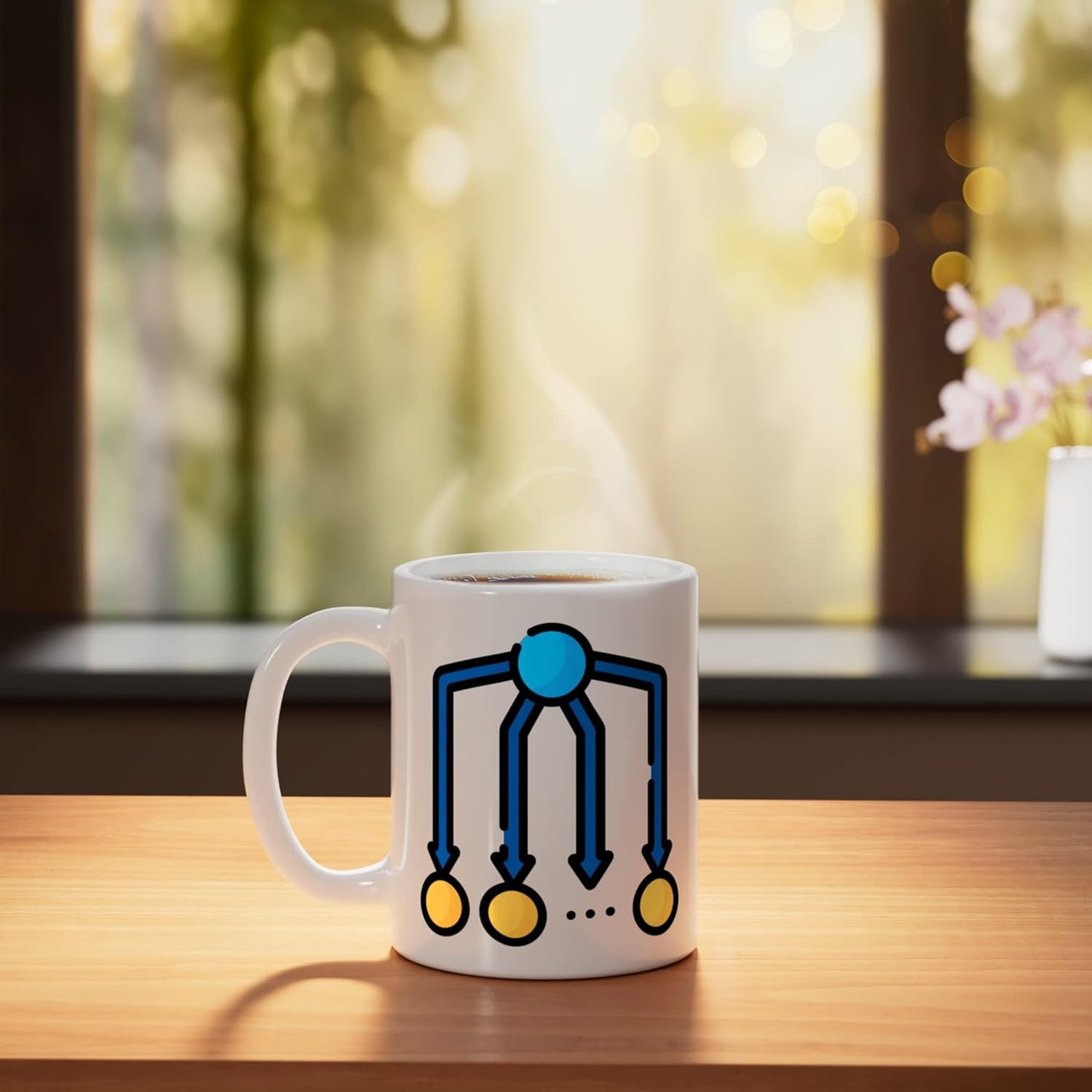 Taza Cerámica Teorema de Bayes Blanco