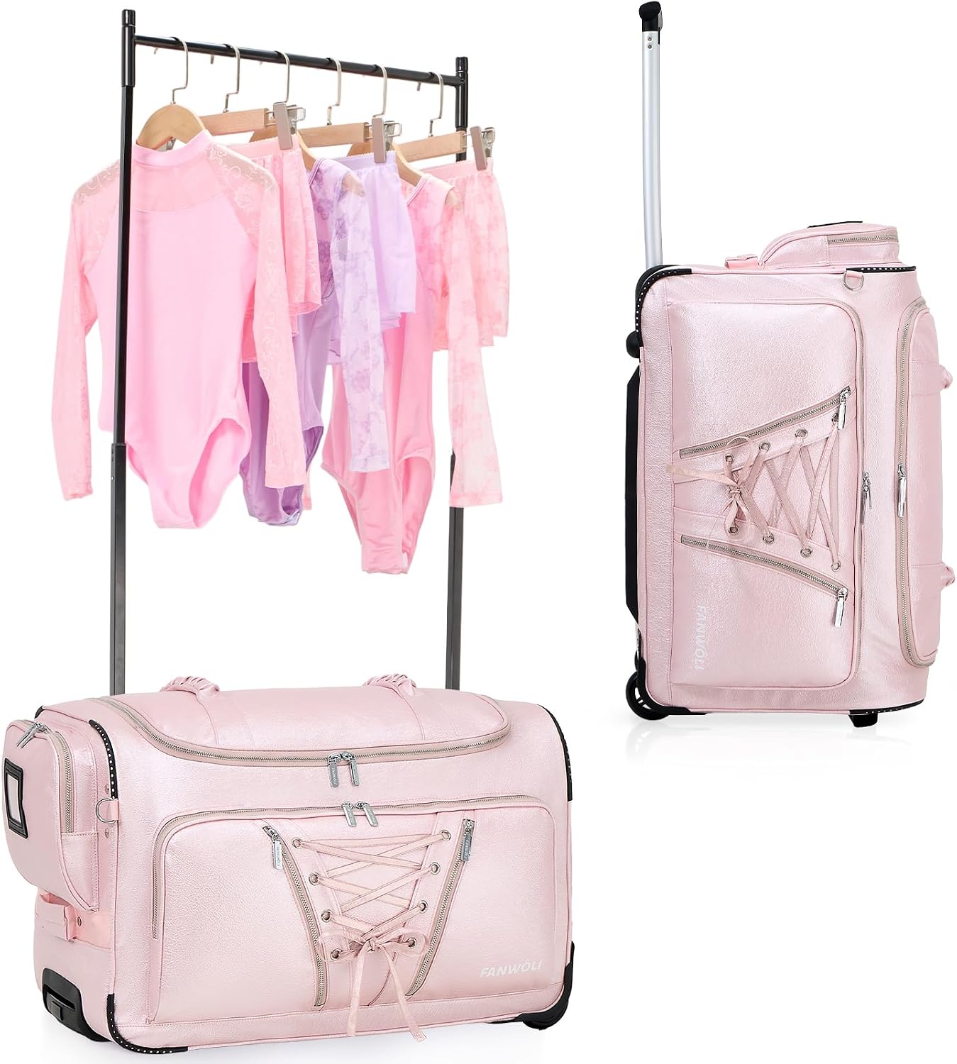 Bolsa baile 23pulg satén impermeable con perchero