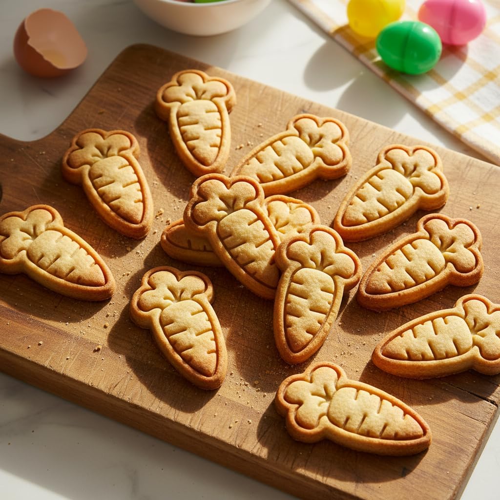 Juego de mini cortador de galletas con sellos de zanahoria y fondant de verduras