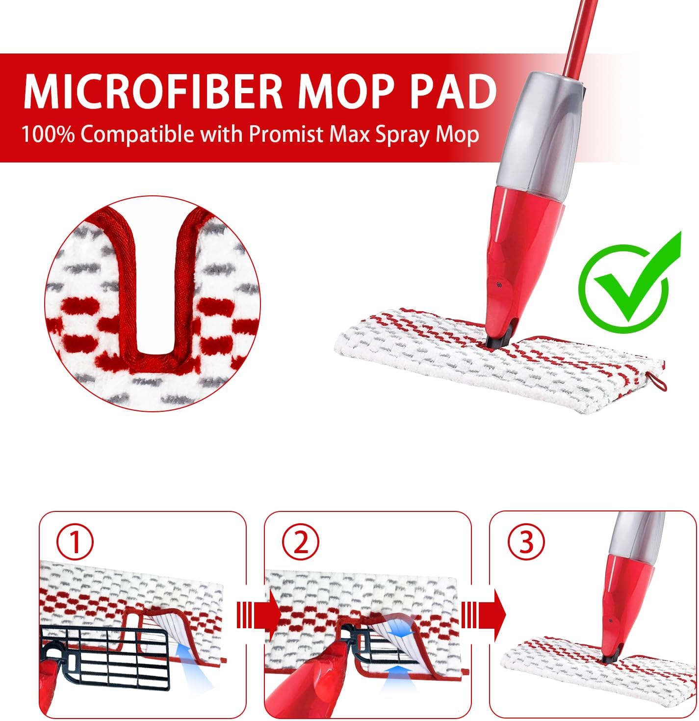3 Pack Almohadillas Microfibra Comp Promist MAX Oceda ProMist