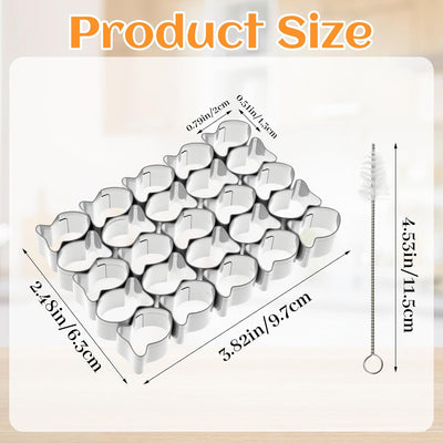 Cortador galletas peces dorados 25 cavidades acero inox
