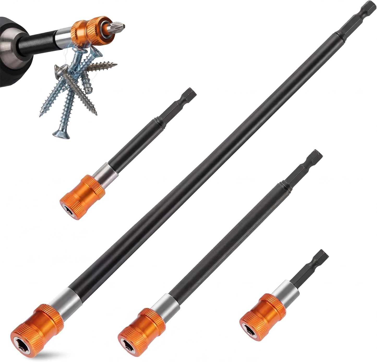 Extensión magnética brocas 1/4pulg con funda aluminio