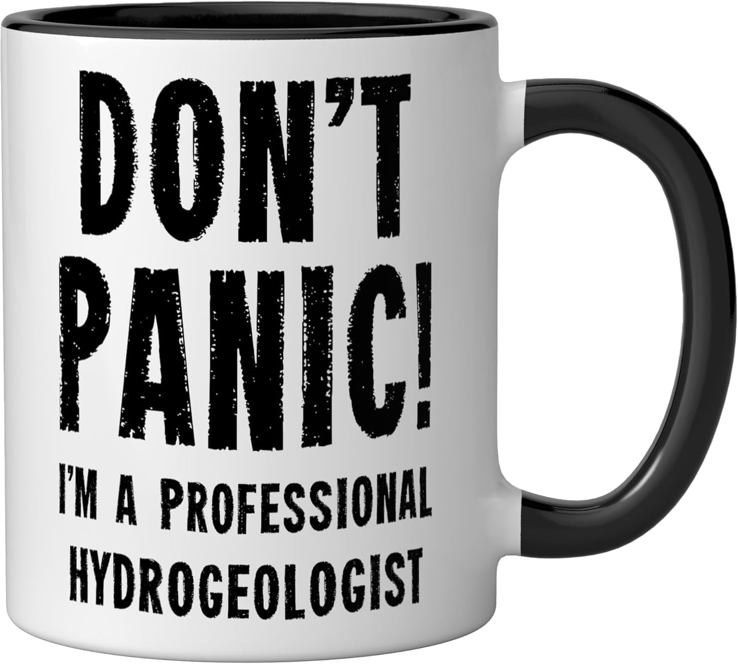 Taza Cerámica Hidrólogo Negro/Blanco