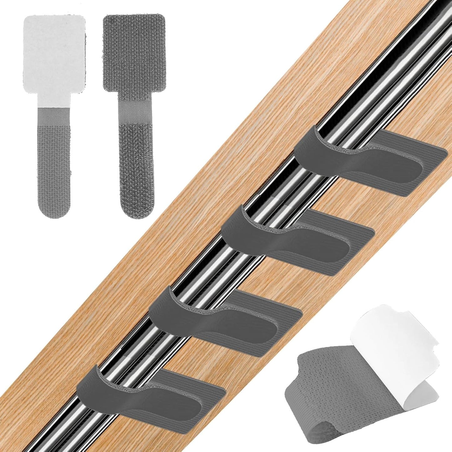 36 Bridas Cables Gancho Bucle Adhesivo Organizador Hogar