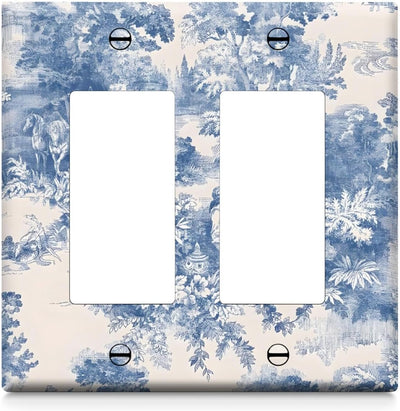 Cubierta interruptor flores silvestres retro doble basculante